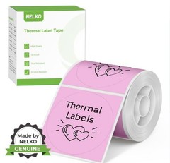 Thermal Labels for Nelko PM220 Label Maker, 2 inch (50mm) Round Thermal Label…
