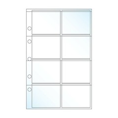 Movie Ticket Stub/Large Postage Stamp Pages, Fits UniKeep A5 Mini Binder,20 Pack