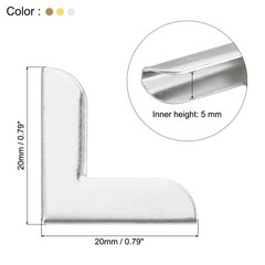 150pcs 20mm Metal Book Corners Photo Protector Retro Metal Bronze Silver Gold