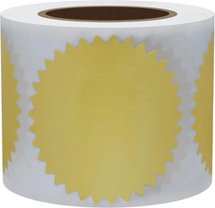 Hybsk 300pcs Notary Seals 2 inch Embossing Stickers Gold Metallic Certificate Se
