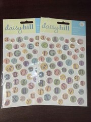 Daisy Hill “Baby Alphabet Dome Stickers” 57 Pieces Each X 2 Sheets