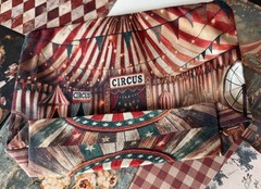 Circus Junk Journal Kit Ephemera Pack Vintage Carnival Scrapbook 101 Pieces