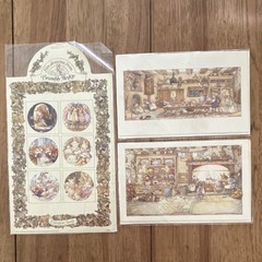 Vintage / Rare New Brambly Hedge greeting cards, seals and folder 1982/1983/1984