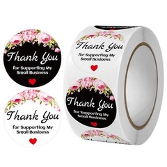 Thank You Stickers – Self Adhesive 500 Label Roll – One Stop Shop