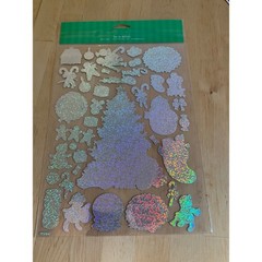 2006 Hobby Lobby Christmas Stickers Holographic Prismatic Sheet 6933204