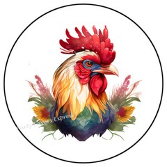ROOSTER HEAD ENVELOPE SEALS LABELS STICKERS PARTY FAVORS