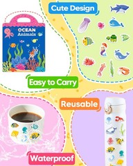Toddler & Kids Reusable Sticker Book & Stickers – Travel Craft Fun Activity Gift