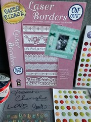 Scrapbooking & Craft Supplies Bundle Stickers Laser Borders Embellishments Ribbo