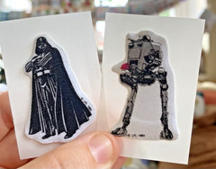 Vintage 80s Sticker Lot: Fuzzy Puffy Star Wars Return Of The Jedi Restored READ