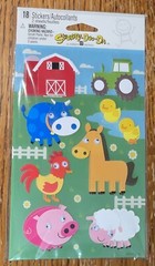American Greetings Stickety Doo-Da Farm ANIMAL Barn🚜🐑🐄chicken🐴chick Googly👁
