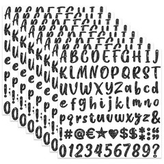 648 Pieces 8 Sheets Letter Stickers Glitter Small Self Adhesive Alphabet Numb…