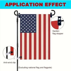 Garden flagpole Frame (with 2 Clips 4 Buttons) high-Grade Courtyard 1 PCS