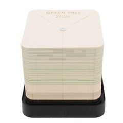 3D Memo Pad Tree House 2026 Desk Calendar Paper Sculpture Notepad Notes (Green)