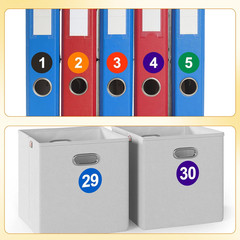Consecutive Number Stickers, 900 PCS Number Stickers 1 to 50, 18 Sheets 1 Inch V