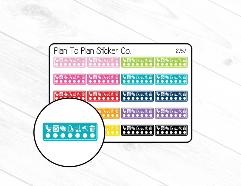 2757~~Chore Trackers Planner Stickers.