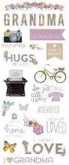 I Love Grandma Foil Stickers for Journaling, Scrapbooking, Cardmaking, Arts & Cr