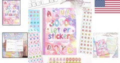 Vibrant 3000+ Piece Alphabet Sticker Book – Ideal for Crafting & Decorating