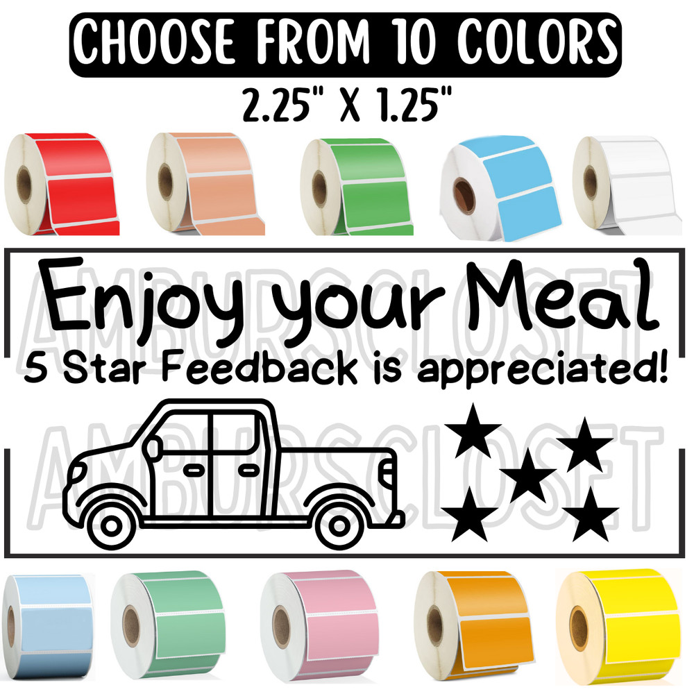 50 DoorDash UberEATS Grubhub Delivery WATERPROOF 2.25″ STICKERS LABELS SEALS