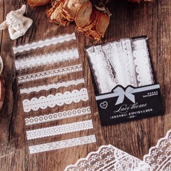 Lace Border Edger Frame PET Die Cuts Stickers Journal Tag Scrapbooking Craft DIY