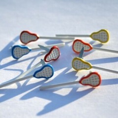 LACROSSE SCRAPBOOKING DECORATIVE BRADS EYELET OUTLET 8 PCS 5 COLORS