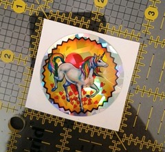 Vintage Stickers Rainbow Unicorn Prism Sticker RARE