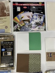 Scrapbook Album Card Stock Protectors Stickers Lot Crafting Lot