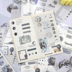 40 Sheets Vintage Washi Stickers Book for Adults, Scrapbook Ephemera with 180pcs
