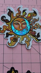 Vintage Stickers Celestial Sun Moon Frog LilyPad Sunflower Dragonfly Lot Vending