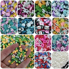 Fake Sprinkles 3.5~5mm long, 4~5mm wide, 0.5~2mm thick, 12 Bottles Mixed 180g