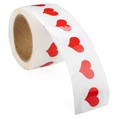 Heart Stickers for Scrapbooking & Awareness (3×1.5 Inch) 1 Pack (250pcs)