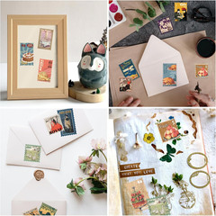100 Pcs Scrapbooking Stickers,Food Stickers for Scrapbooking,Vintage Stamp Stick