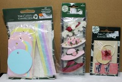 VINTAGE CARD CONNECTION LOT TAGS PICNIC FANCY HATS EMBELLISHMENTS SCRAPBOOK