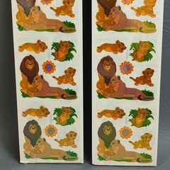 Vintage Sandylion Mother Of Pearl Lion King Stickers NOS Simba & Nala 2 Sheets