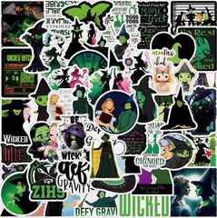 LOT of 10 WICKED musical witch wizard of OZ green theme Decals movie Glinda
