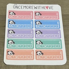 Once More With Love ❤️ Days Of The Week Rainbow 🌈 Sticker Sheet OMWL Stickers