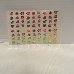 Vintage Sandylion Stickers Mother Of Pearl Mini Micro Flowers New 2 Pack rare