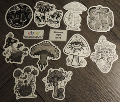 Mushroom – Mixed – Stickers – 10 PCs – Choose between 7 styles! See Description