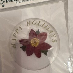Victoria’s Garden Real Flower Stickers, Holiday Theme, Multicolor Assorted
