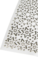 Anitas Outline Stickers, Sparkling Stars, Silver on White, for Scrapbooking, Car