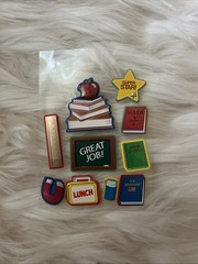 Teacher Classroom Scrapbook Craft Lot School Days Albums Stickers Buttons Dies