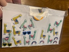 15 puffy llama stickers-plus 5 rainbows & 2 heart sunglasses