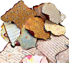 Dark Academia Junk Journal Stickers, Burnt Edge Scrapbook Stickers for Scrapbook