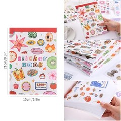 Girl’s Korean Sticker Book – Food and Daily Life Theme – 1300+ Unknown Moment