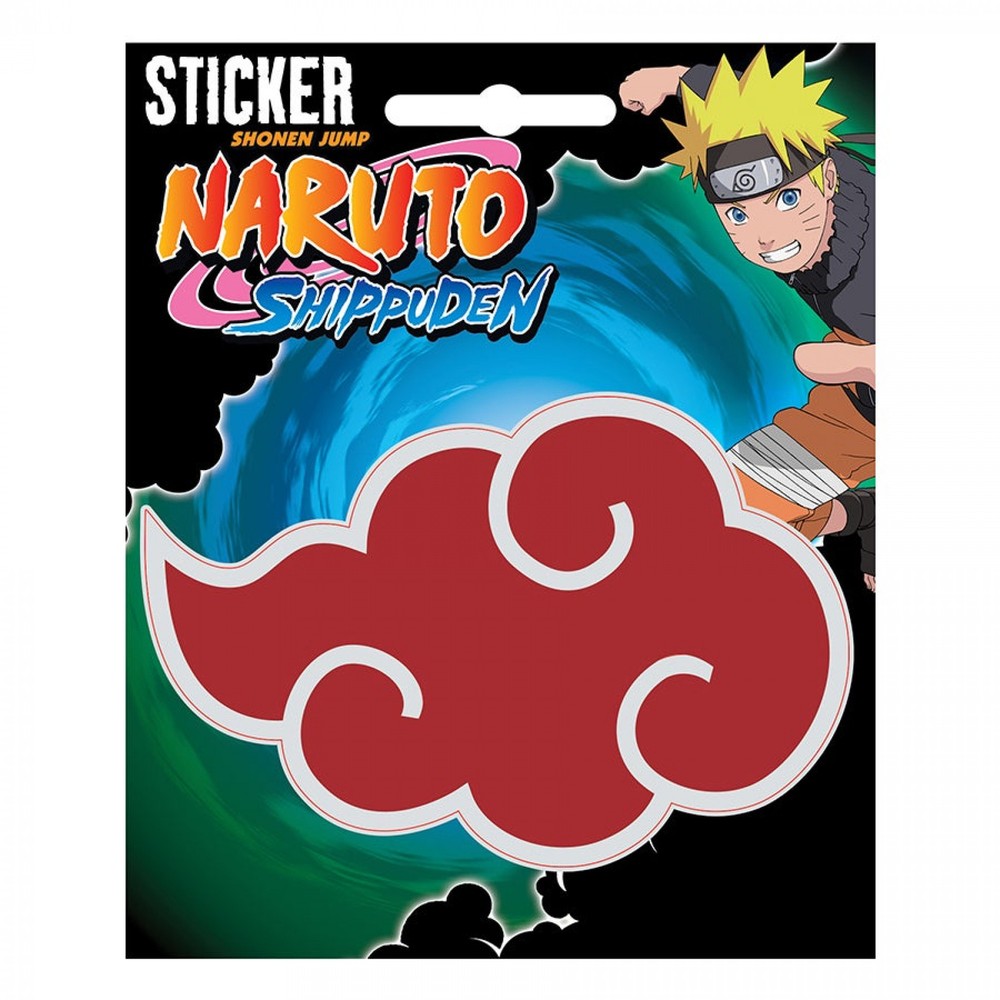 Naruto Akatsuki Symbol Sticker Red