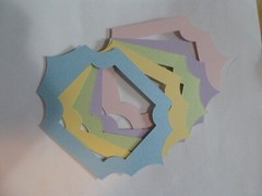 «Wall» style Scrapbooking frames set of 5 in 5 pastel colors