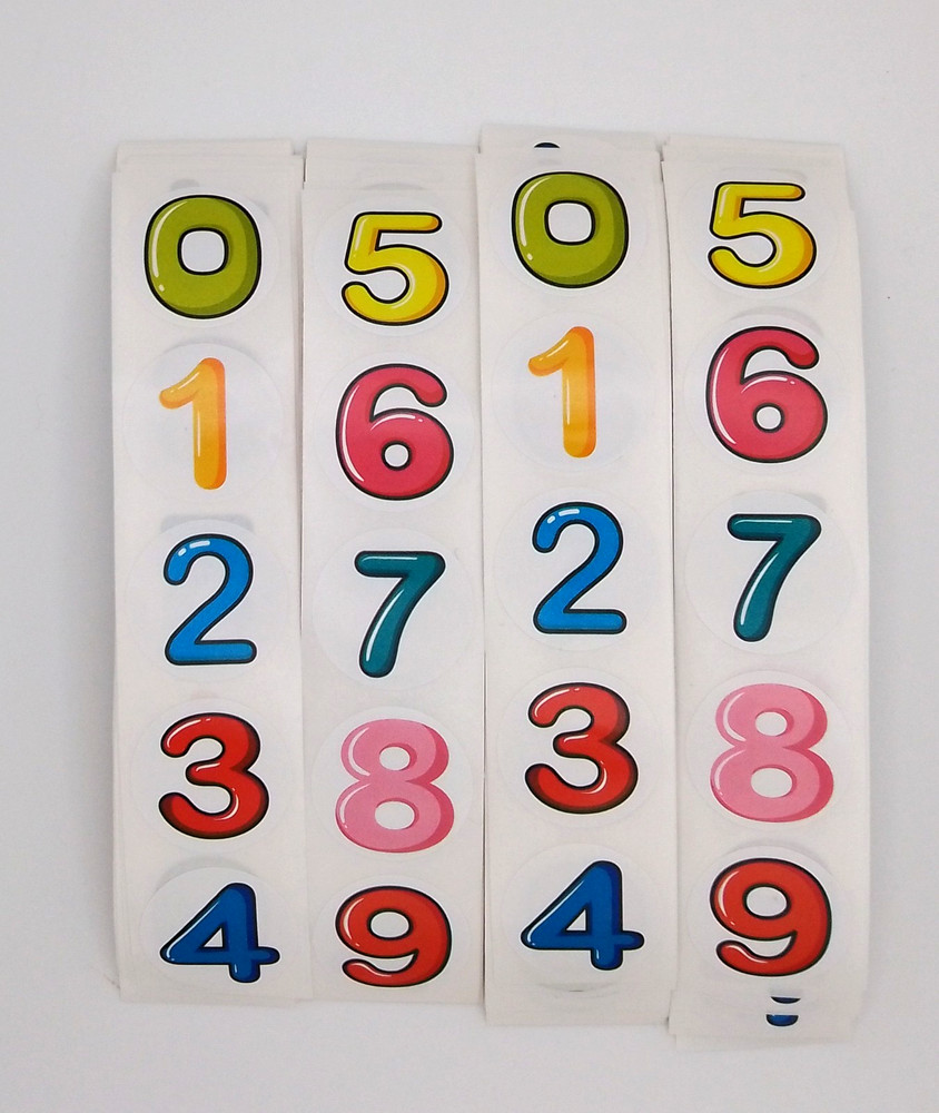 30 (0 through 9) Number Stickers/Scrapbooking/Crafts/Journals/Planner/1″