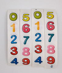 30 (0 through 9) Number Stickers/Scrapbooking/Crafts/Journals/Planner/1″