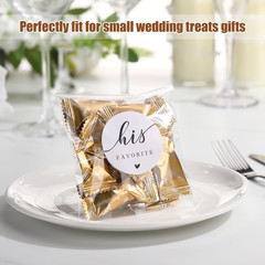 120 Sets of Wedding Favor Stickers with Cookie Bags for Bridal Showers