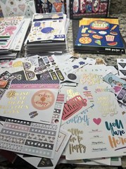 Huge lot of Asst scrapbook & Happy Planner Stickers, hundreds of pages see pics!