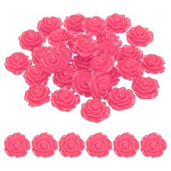 20mm Rose Flower Resin Cabochon, 30 Pcs Mini Rose Flower Resin, Rose Red